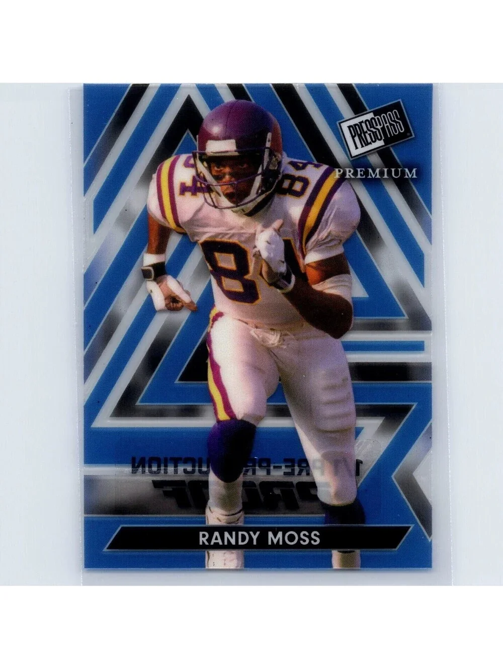 2024 Leaf Press Pass Premium Randy Moss 1/1 Blue Pre-Production Proof